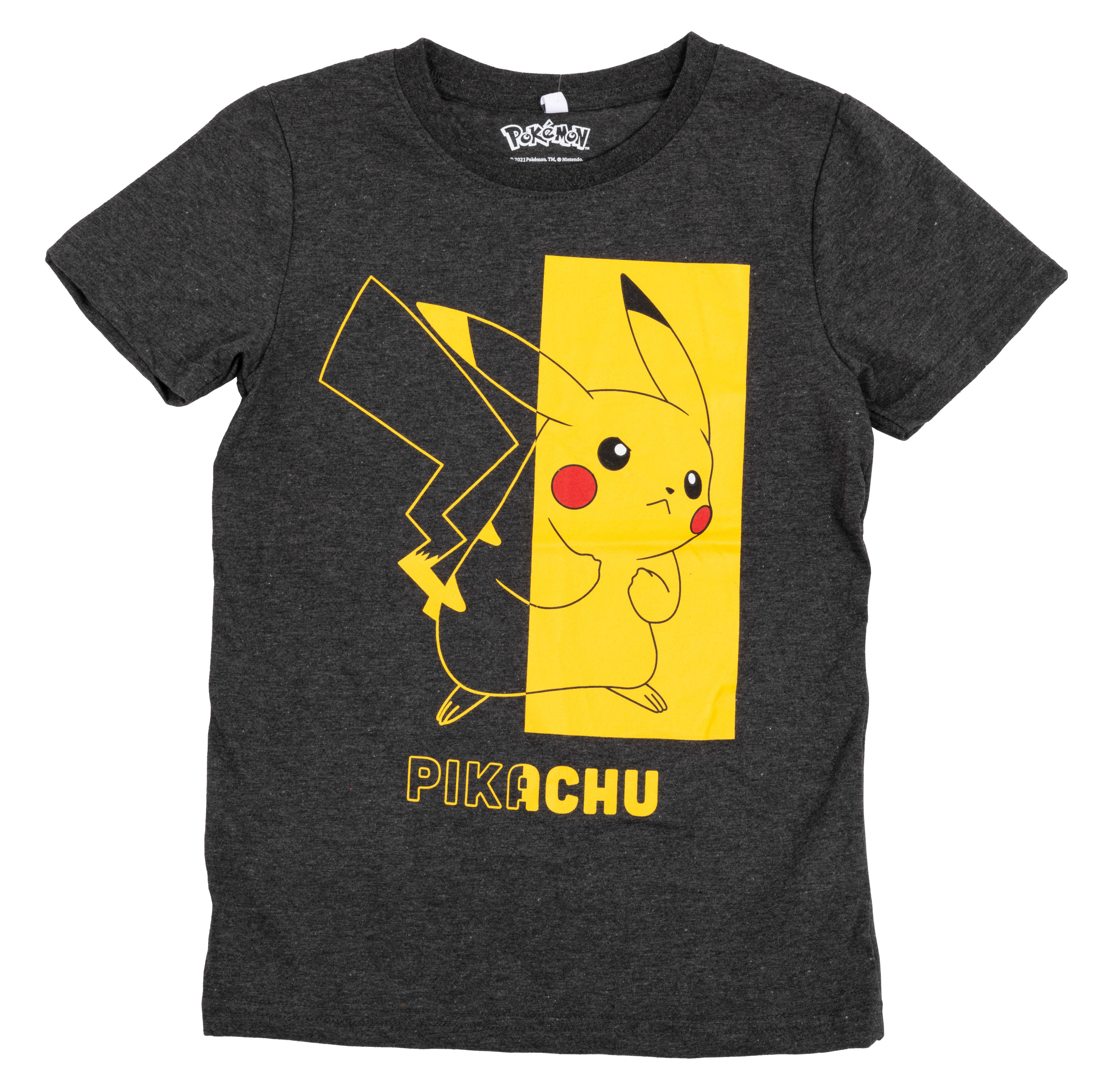 Pokémon - T-Shirt - Pikachu dunkelgrau 128 cm