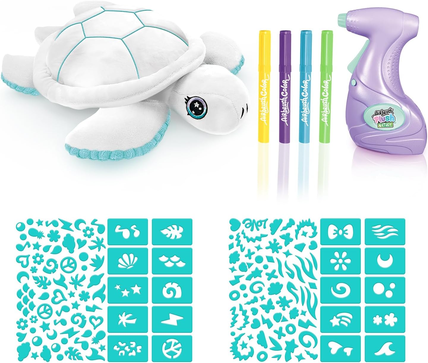 Airbrush Plüsch Nature - Schildkröte