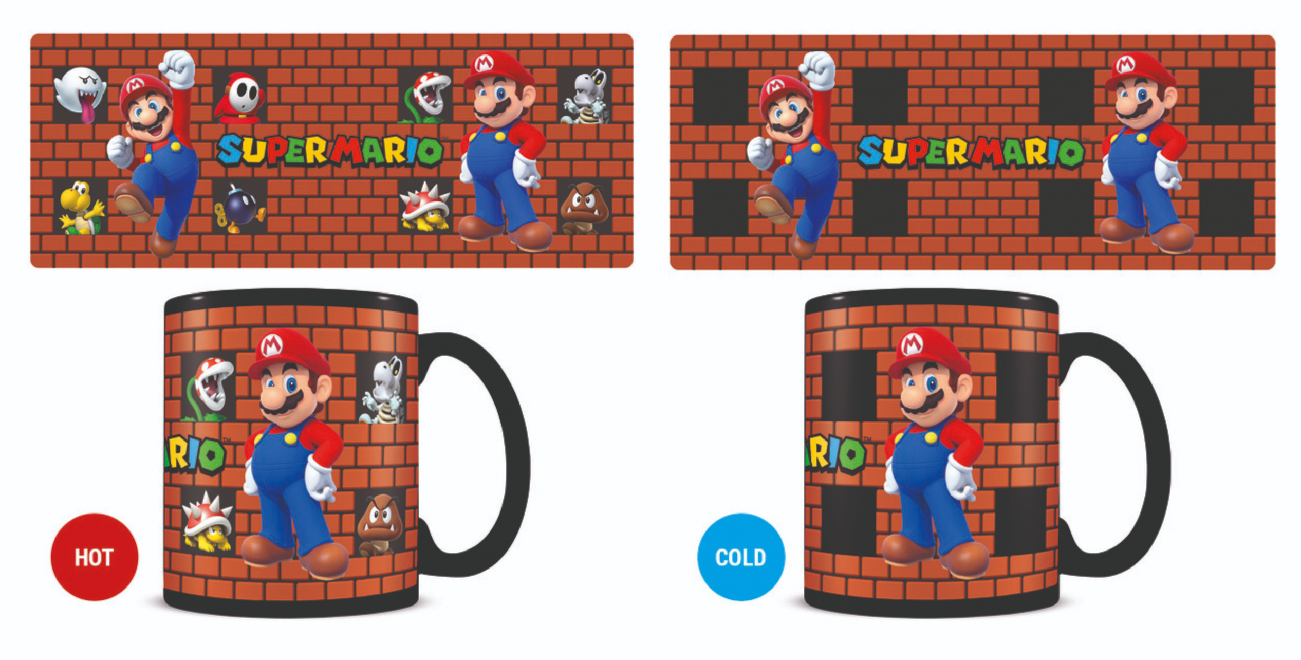 Thermoeffekt Tasse - Super Mario - Bricks Thermoeffekt Tasse - Super Mario - Bricks
