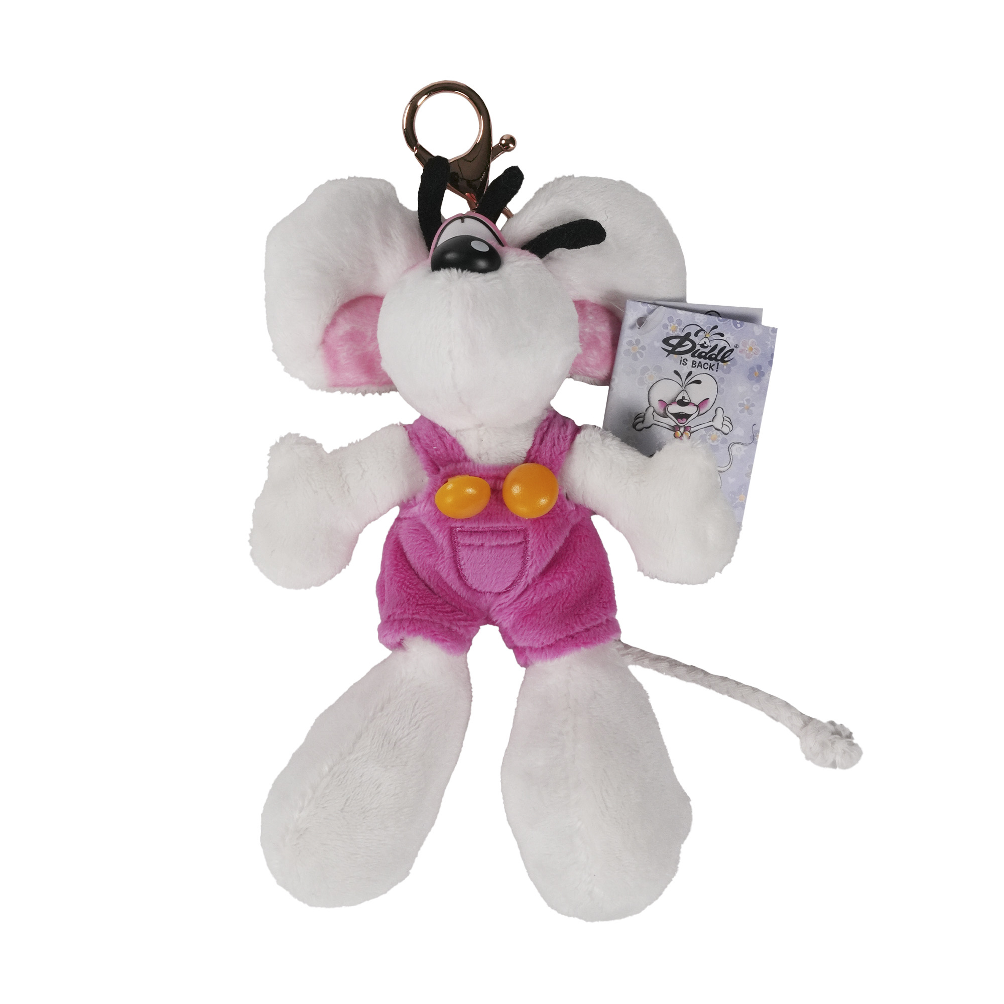 Diddl - Plüsch Schlüsselanhänger rosa 15cm