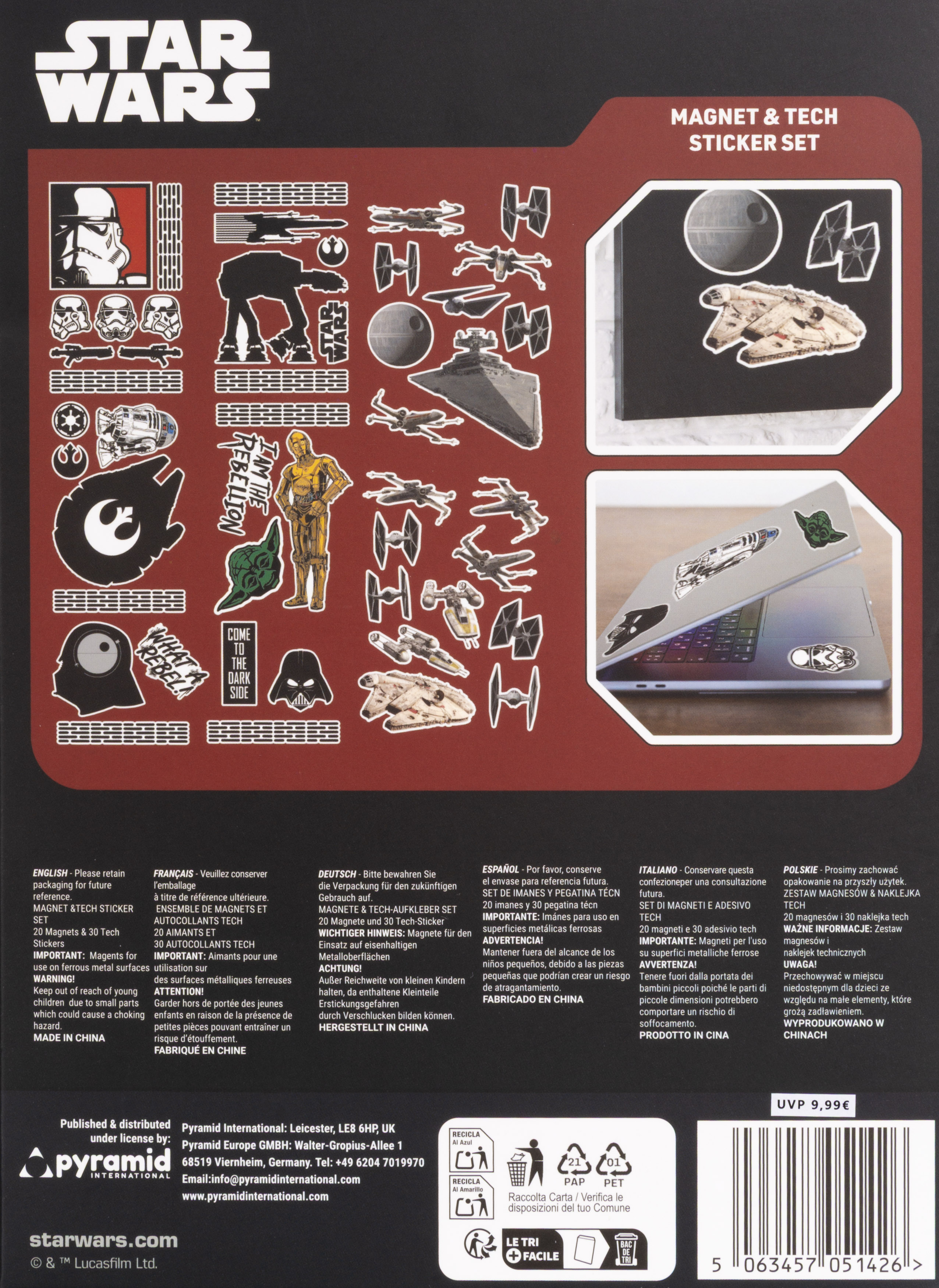 Star Wars - Magnet & Tech Sticker Set