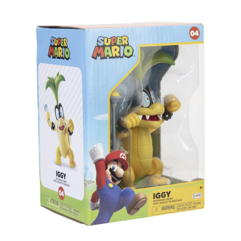 Super Mario - Iggy Koopa 10 cm Figur (Sammlerbox)