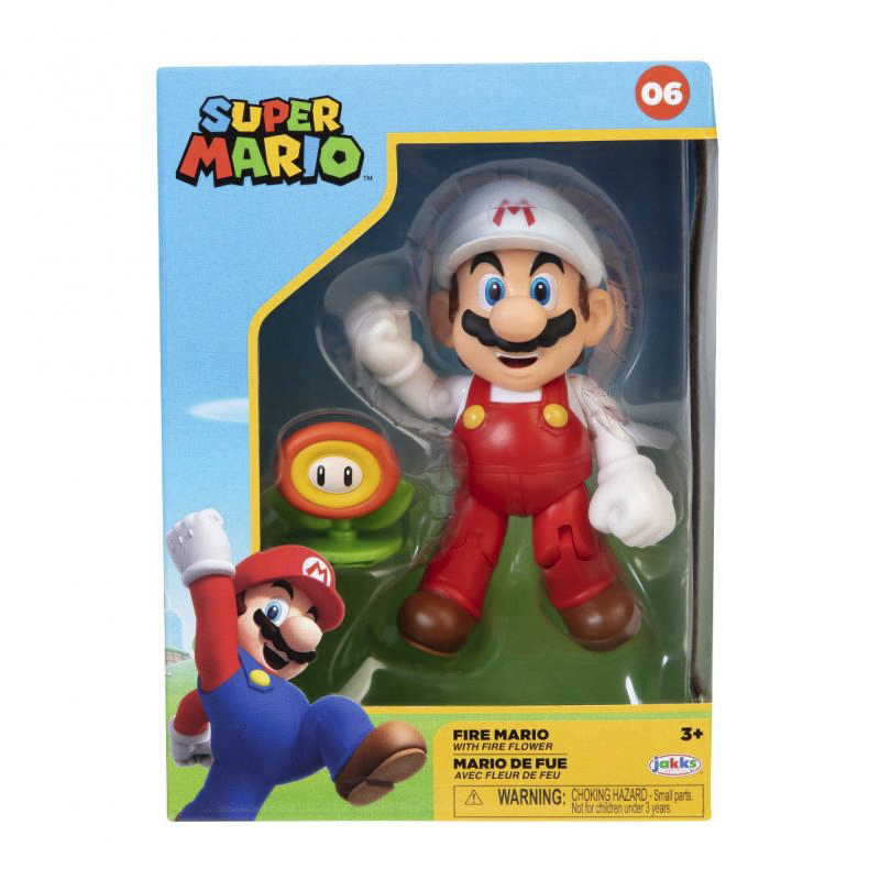 Super Mario - Fire Mario 10 cm Figur (Sammlerbox)