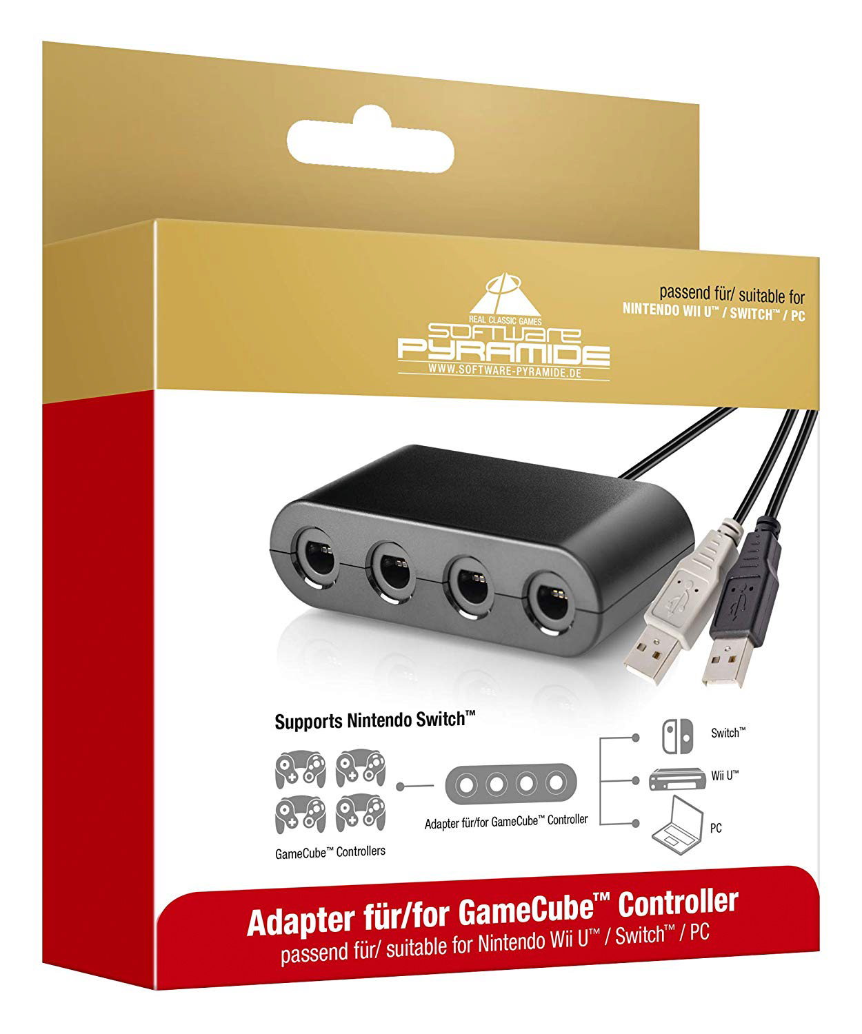 Adapter für GameCube Controller (passend für Switch/Wii U/PC)