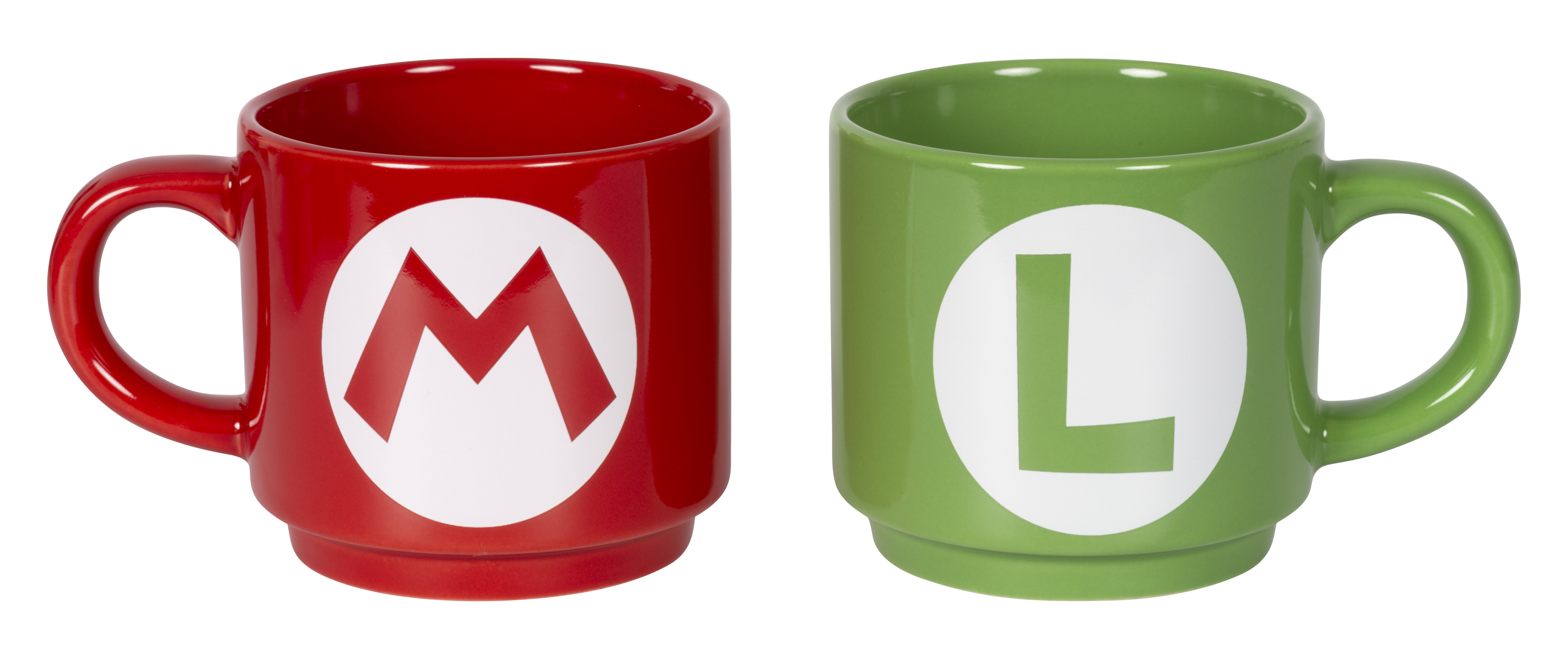 Super Mario Tassen 2er Set stapelbar Super Mario Tassen 2er Set stapelbar