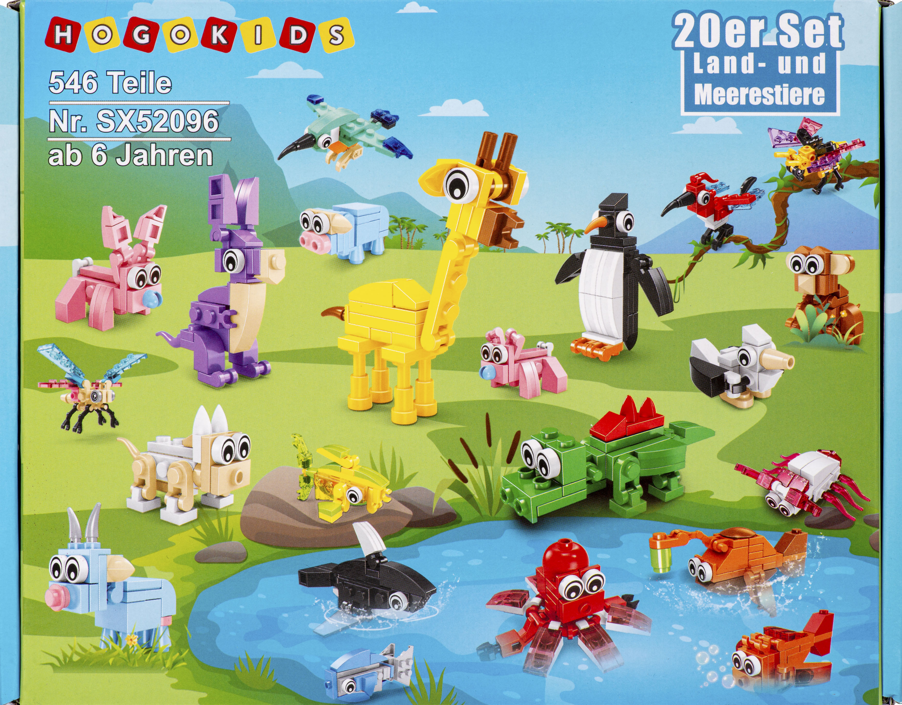 20er Set Land- und Meerestiere