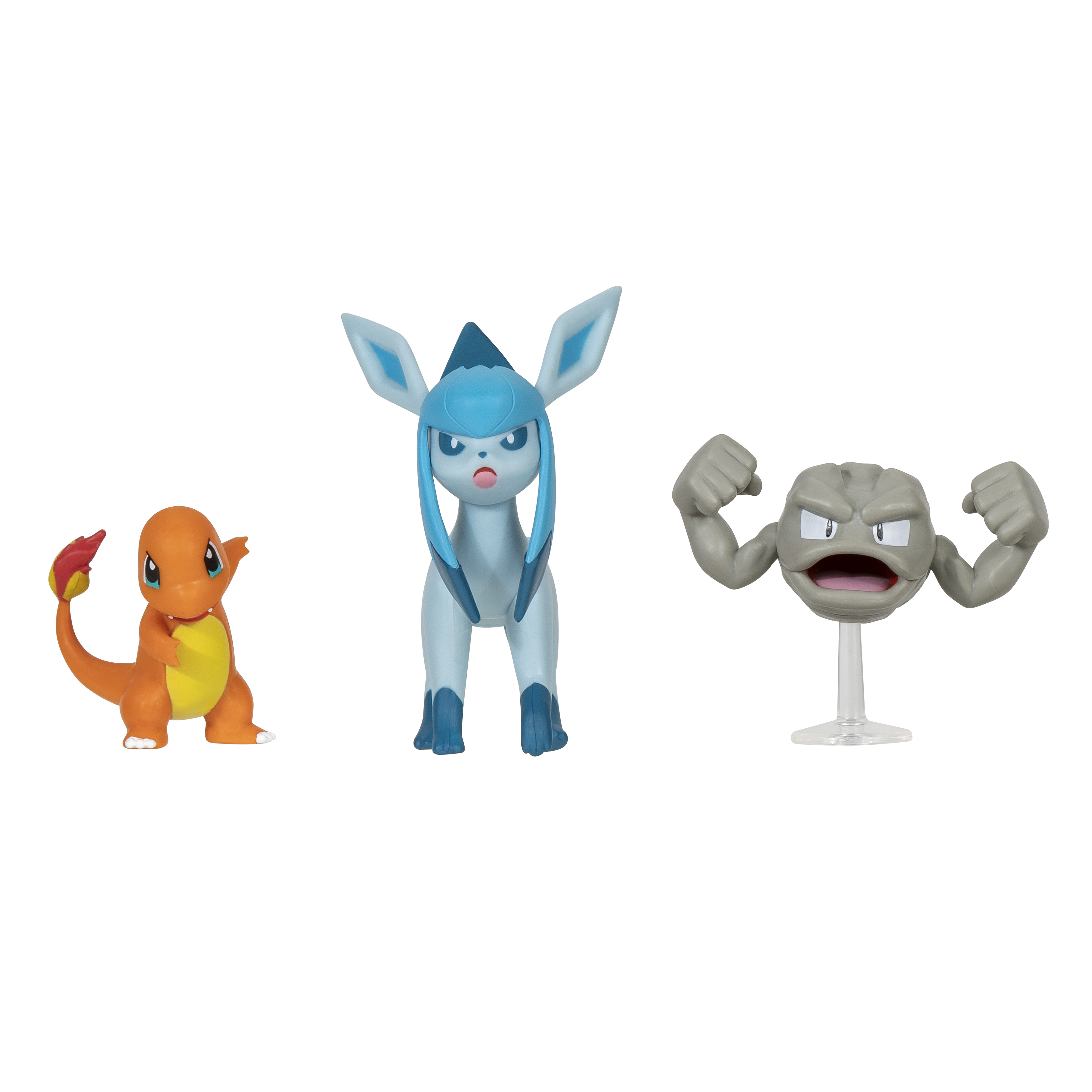 Pokémon - Battle Figur 3er Pack - Kleinstein, Glumanda & Glaziola 