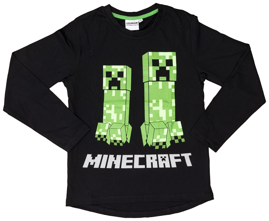 Sweatshirt Minecraft schwarz/grün Größe 116