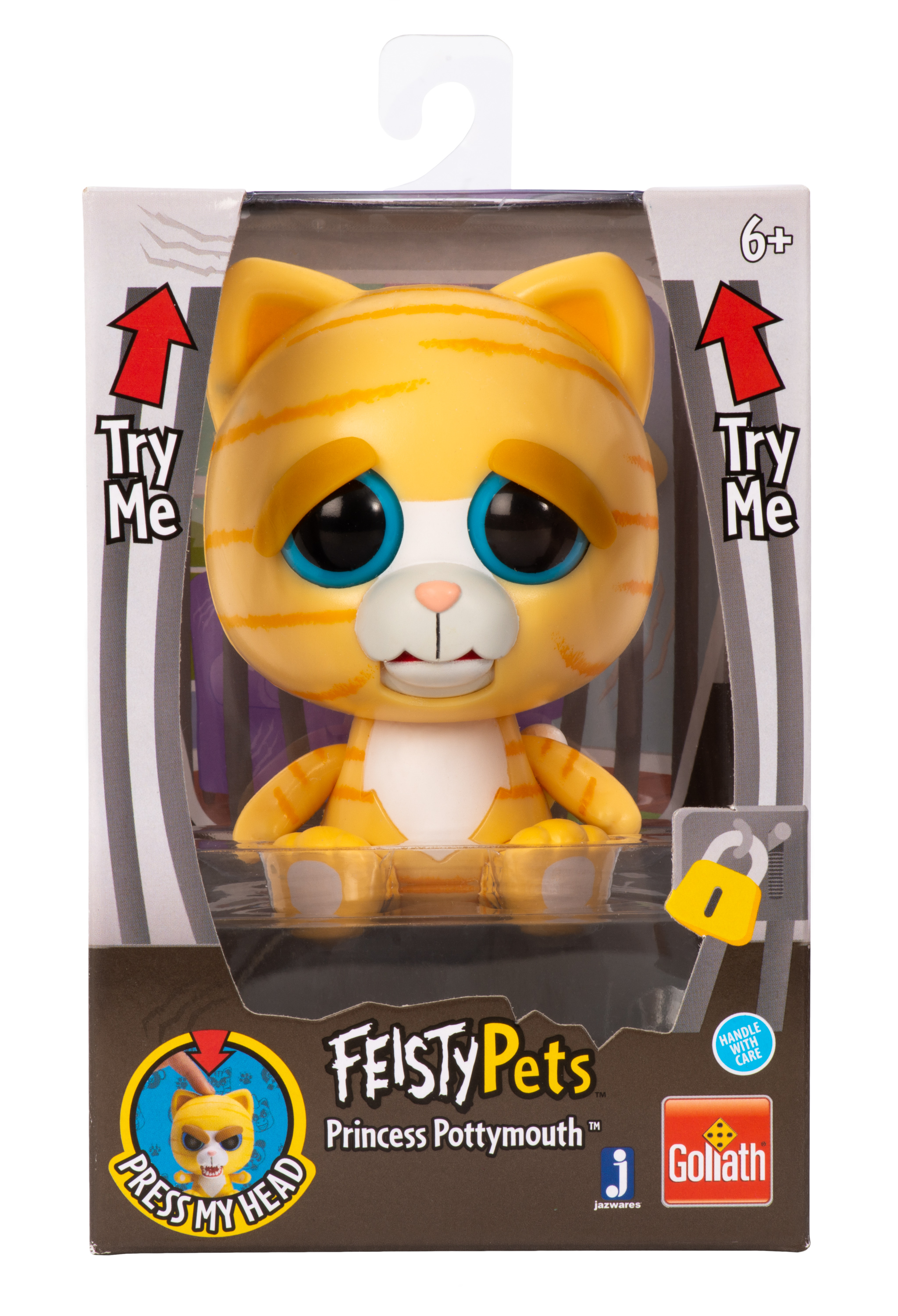 Feisty Pets - Yellow Cat - 10 cm