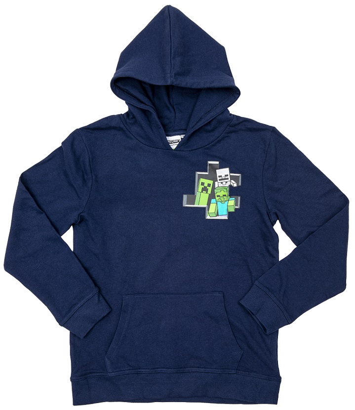 Hoodie Minecraft dunkel blau Größe 128