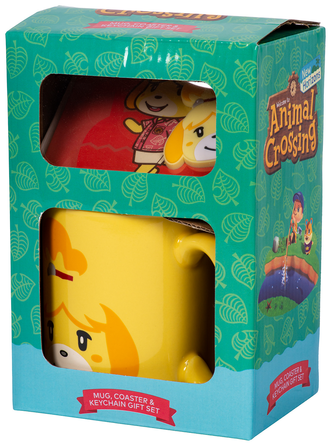 Geschenkset (Tasse, Untersetzer & Schlüsselanhänger) - Animal Crossing - Isabelle Geschenkset (Tasse, Untersetzer & Schlüsselanhänger) - Animal Crossing - Isabelle