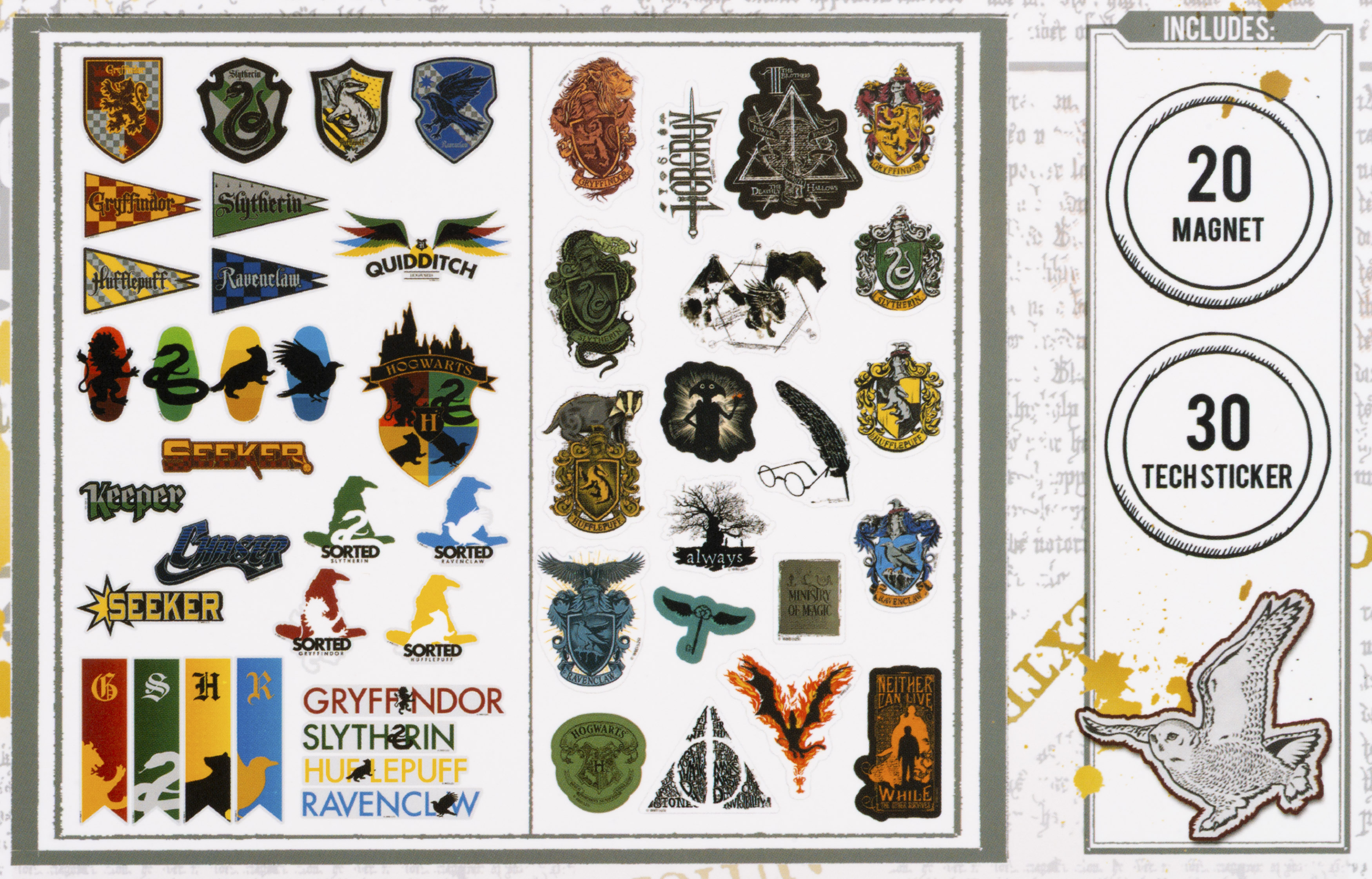 Harry Potter - Magnet & Tech Sticker Set