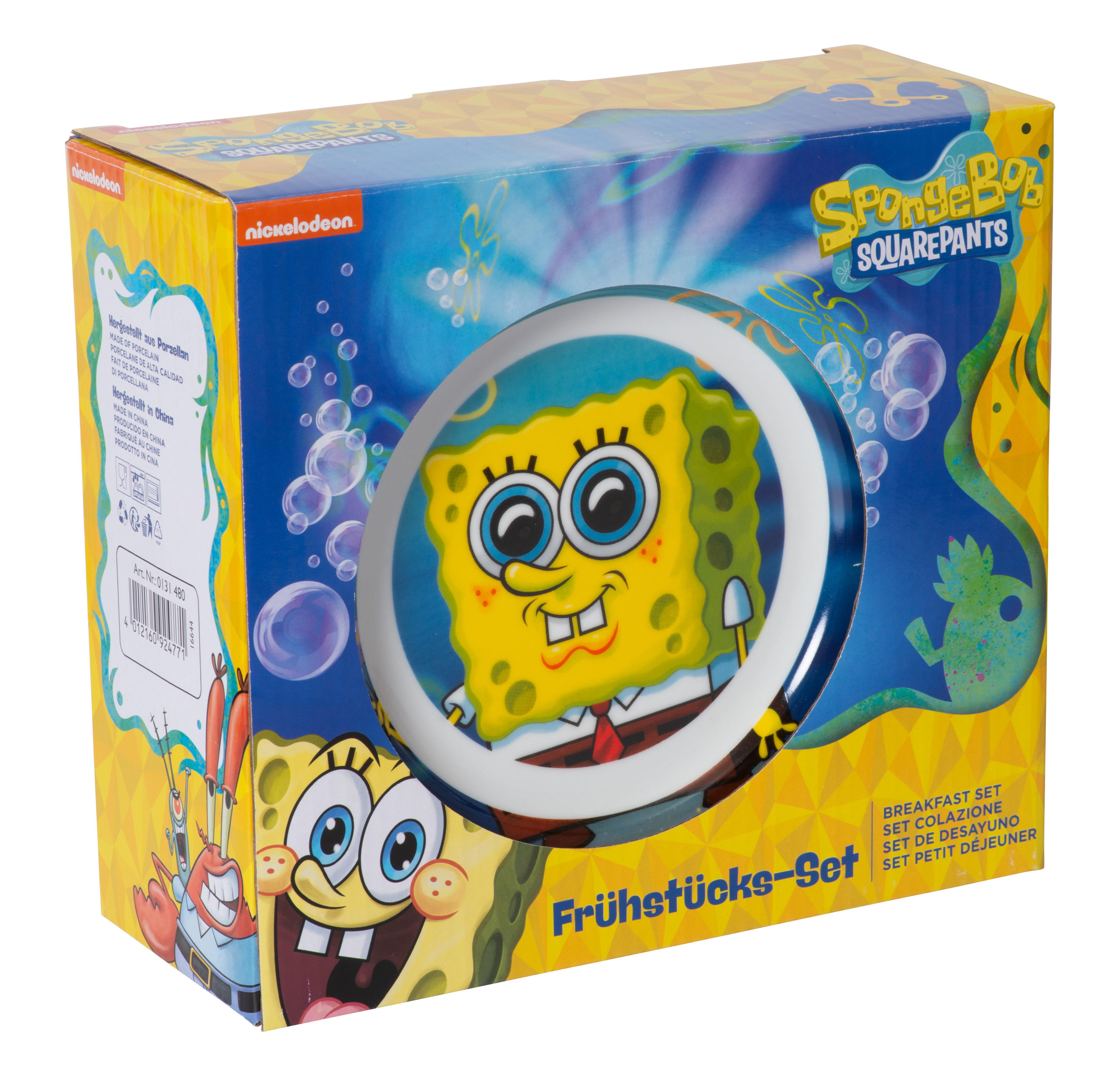Frühstücksset (Schale, Teller, Tasse) - SpongeBob Frühstücksset (Schale, Teller, Tasse) - SpongeBob