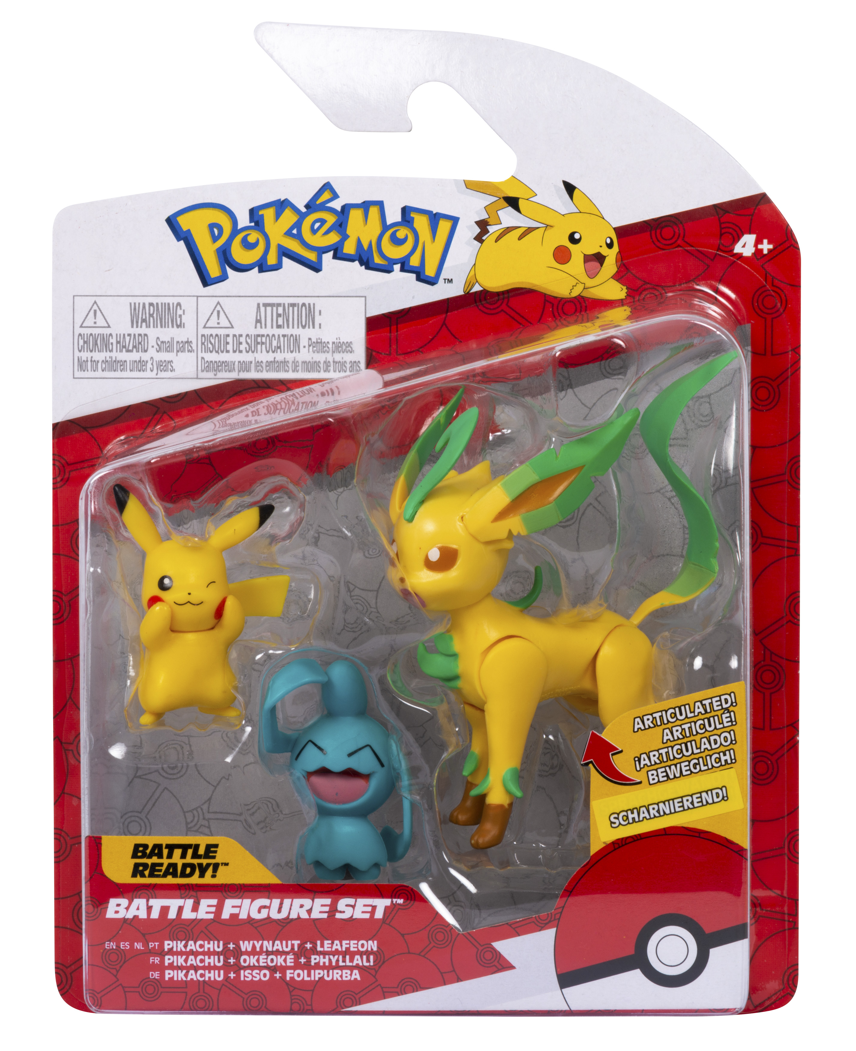 Pokémon - Battle Figur 3er Pack - Pikachu, Isso & Folipurba