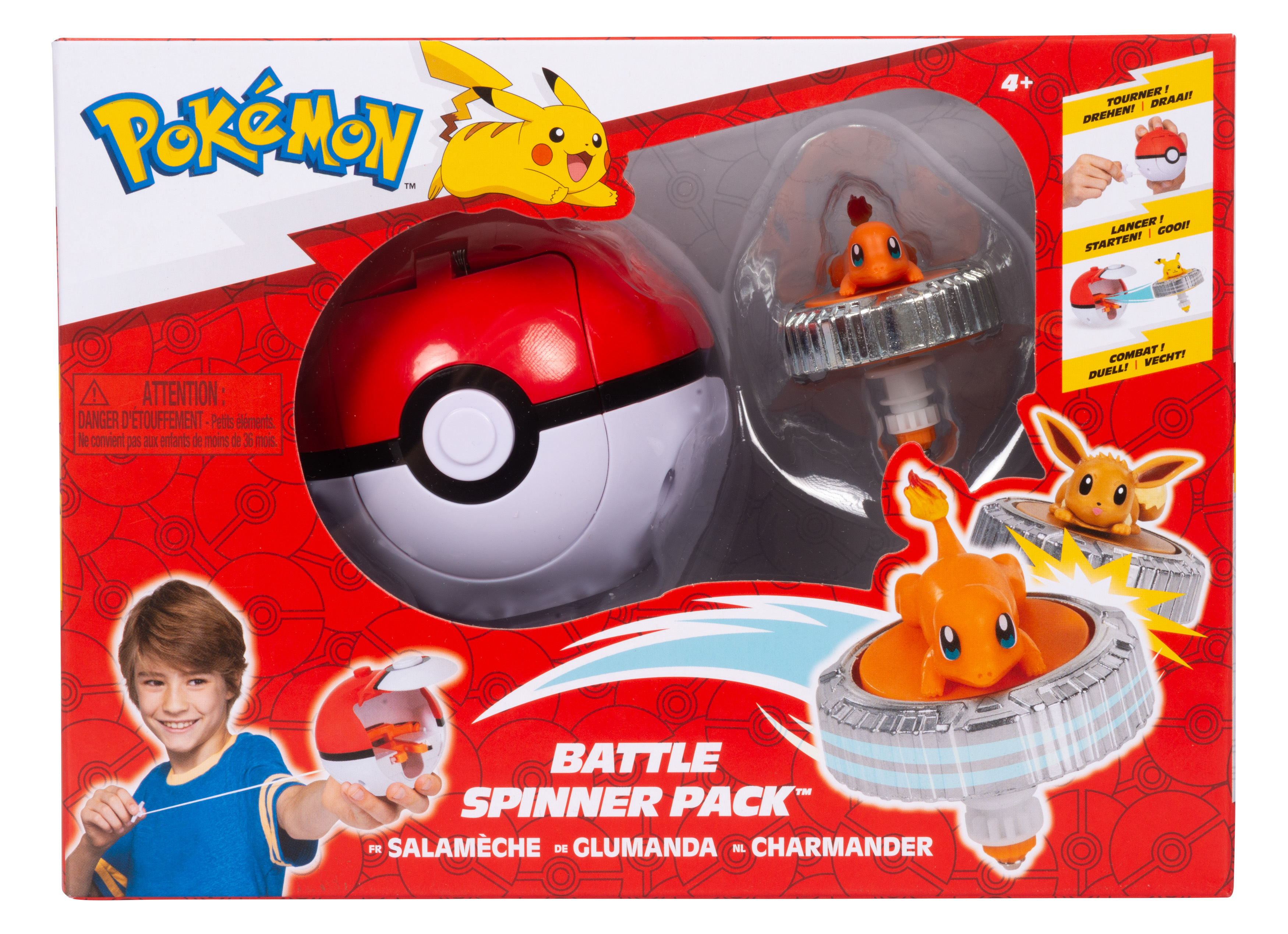 Pokémon - Battle Spinner Game Single - Glumanda & Pokéball Pokémon - Battle Spinner Game Single - Glumanda & Pokéball