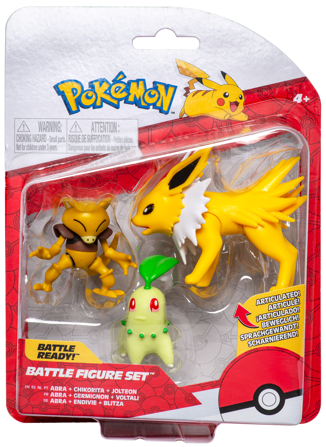 Pokémon - Battle Figur 3er Pack - Endivie, Abra & Blitza